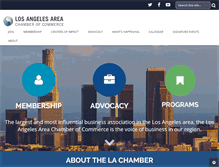 Tablet Screenshot of lachamber.com